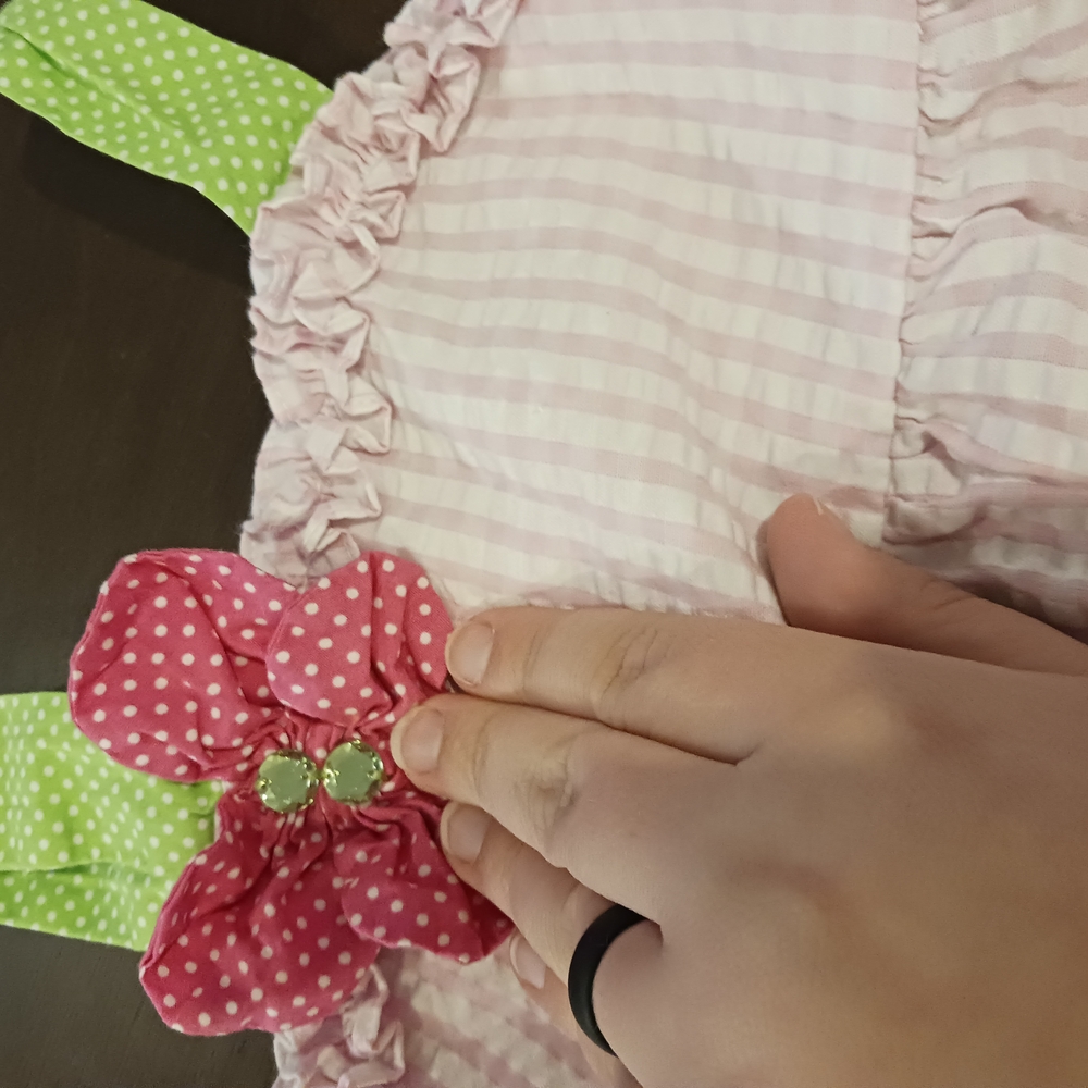 Rare Editions Pink and Green Casual Dress